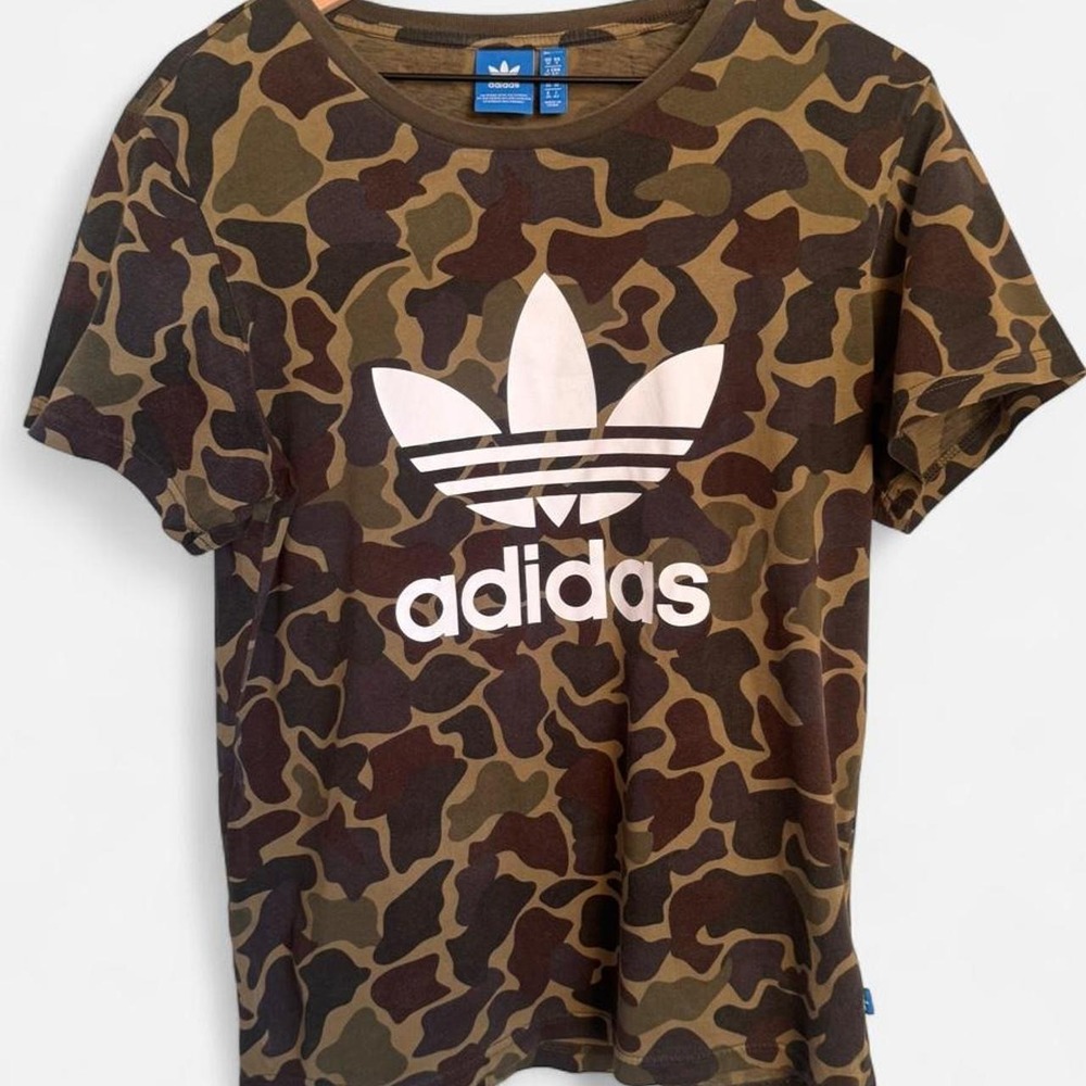 Adidas Originals Camo T-Shirt Cotton Blend Camouflage Print Tee Size S